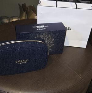 Chanel Midnight Blue Cosmetic Case Box Included